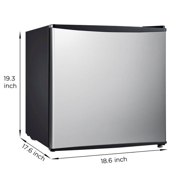 Mainstays 1.7 Cu Ft Compact Mini Refrigerator, Stainless Steel