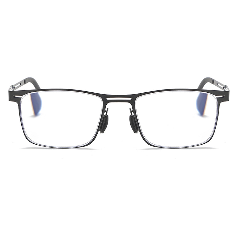 3 Pairs of Men's Anti-blue Light Rectangle Black Reading Glasses 2.50 Presbyopic Glasses Metal Trendy Business Readers +2.50