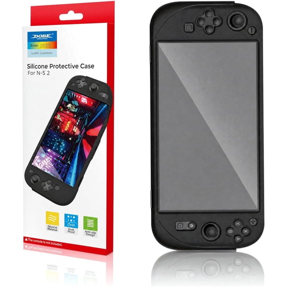 Silicone Protective Case for Nintendo Switch 2, Anti-Slip Cover with Full-Body Drop and Scratch Protection, Dustproof Grip Skin for Switch 2 Console and Joy-Con 2