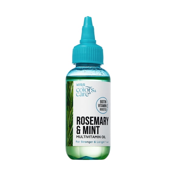 KISS Colors & Care Multivitamin Oil for Hair & Skincare, 2.5 oz. - Rosemary & Mint