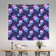 thumbnail image 2 of Yiaed Skull starry sky flower leaf Print Tapestry for Bedroom,Tapestry Wall Tapestries, Tapestry Aesthetic for Living Room Dorm Room 51" X 60", 2 of 6