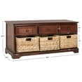 thumbnail image 4 of SAFAVIEH Damien 3-Drawer Storage Bench Dark Cherry, 4 of 5