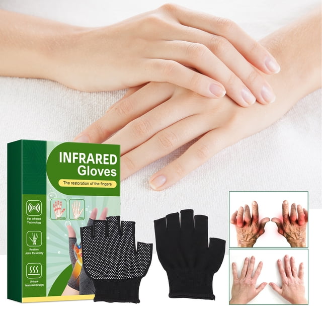 Guantes de Cuidado de las Articulaciones, 2 Pares Guantes de Mano Sin Dedos para el TÚnel Carpiano de Alivio de Las Articulaciones.