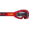 FMF Racing PowerCore Flame Youth Goggles (OSFM, Red / Clear Lens)