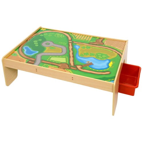 bigjigs services train set and table
