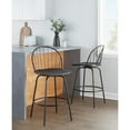 thumbnail image 5 of LumiSource Black Riley Claire 26" Fixed-Height Counter Stool - Set of 2, 5 of 12