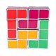 thumbnail image 5 of Rompecabezas de barra de chocolate apilable colorido con luz nocturna cuadrada Tetris, 5 of 5