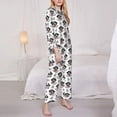 thumbnail image 3 of Yiaed Pirate Puppy Print Pajamas Women's Long Sleeve Sleepwear Soft Button Down Loungewear Pjs Lounge Set Nightwear Womens Pajama Pants-Large, 3 of 7