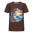 thumbnail image 5 of WAENQINLA Mens T-Shirts, Hawaiian Tropical Surfing Short Sleeve T Shirt Men's Graphic Tees Summer Crewneck Workout Shirts Tops, 5 of 5