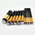 thumbnail image 3 of Juego de 11 brochas de maquillaje profesionales para rostro, base, polvos, rubor, sombra de ojos, herramienta de maquillaje, 3 of 8