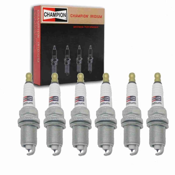 6 pc Champion Iridium Spark Plugs compatible with Audi A6 3.2L V6 2006-2008
