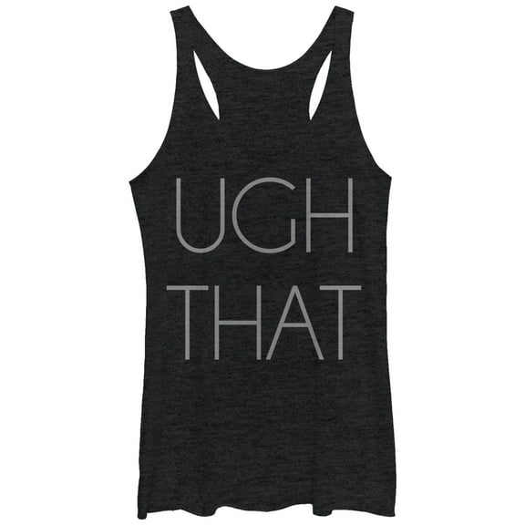 Women's CHIN UP Ugh That  Racerback Tank Top Black Heather Medium