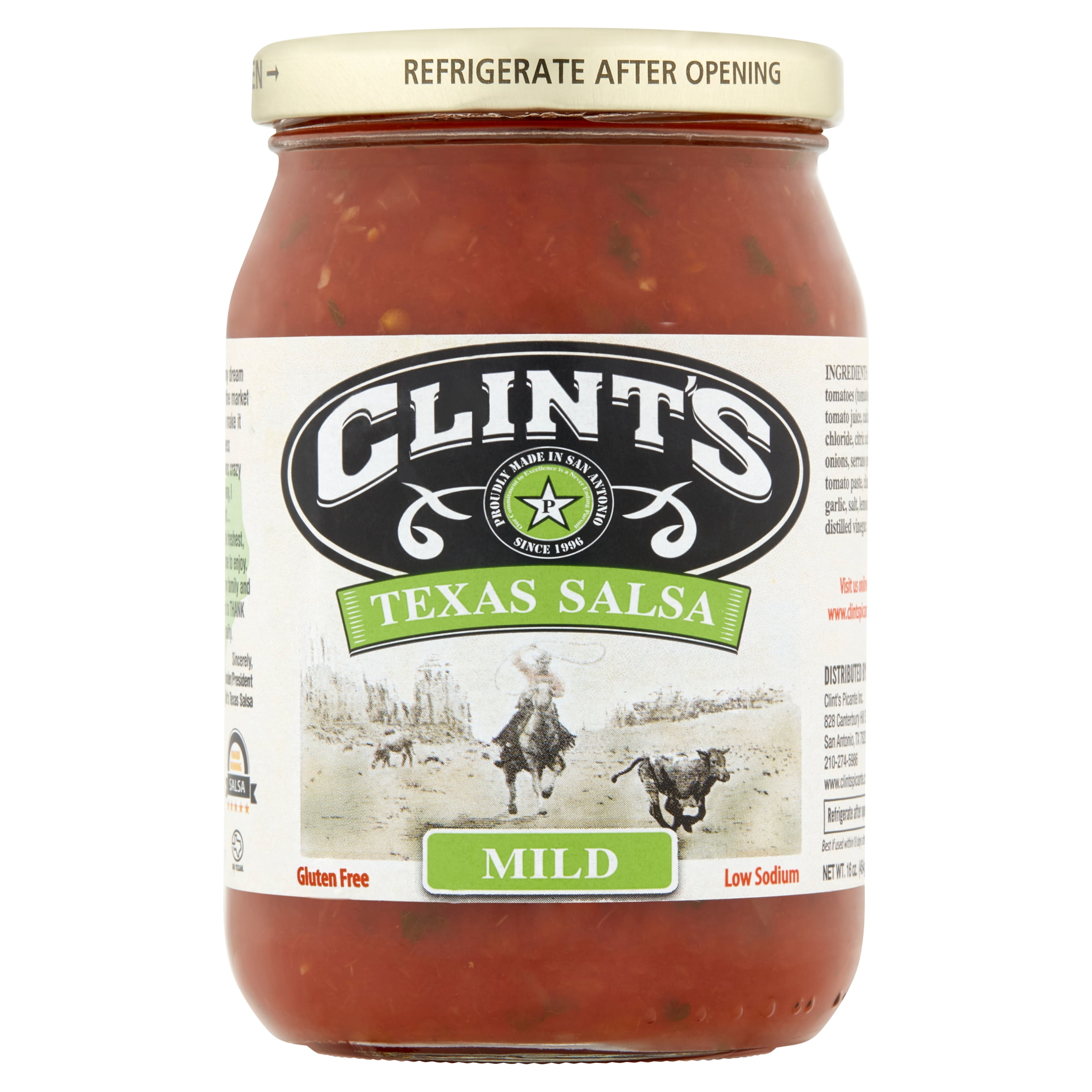(3 pack) Clint's Texas Mild Salsa, 16 oz