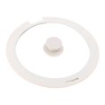 thumbnail image 1 of Tapa de silicona, cubierta superior de vidrio, accesorios de cocina, cubierta de vidrio, tapa de sartén de repuesto de silicona, sartén de Blanco L, 1 of 8