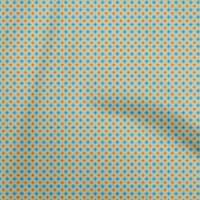 oneOone Velvet Yellow Fabric Asian Ikat Sewing Craft Projects Fabric Prints by Yard 58 Inch Wide