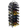 thumbnail image 1 of Sorbus Wine Rack Bordeaux Chateau Style - Holds 23 Bottles - Minimal Assembly (Black), 1 of 10