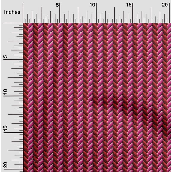 oneOone Cotton Silk Fabric Rope Flame Stitch Fabric Prints By Yard 42 Inch Wide
