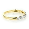 thumbnail image 2 of Thin 14K Unique Womens Pave Natural Diamonds Band (Yellow Gold Size 5.5), 2 of 3