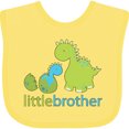 thumbnail image 3 of Inktastic Dinosaur Little Brother Green Boys Baby Bib, 3 of 4