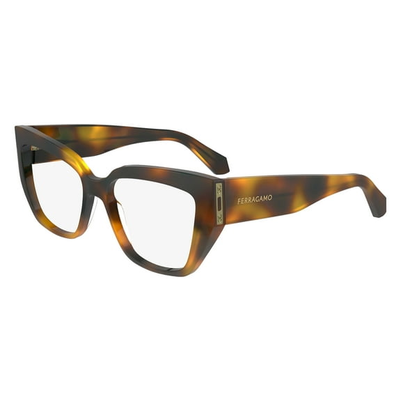 Ferragamo Butterfly Rectangular Eyeglasses SF2972 240 Tortoise 54mm