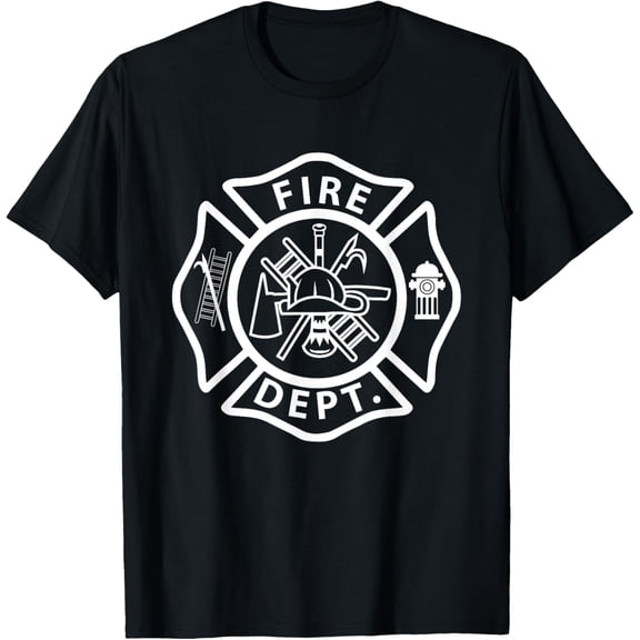 Fire Department Logo Uniform Fireman Symbol Firefighter Gear T-Shirt