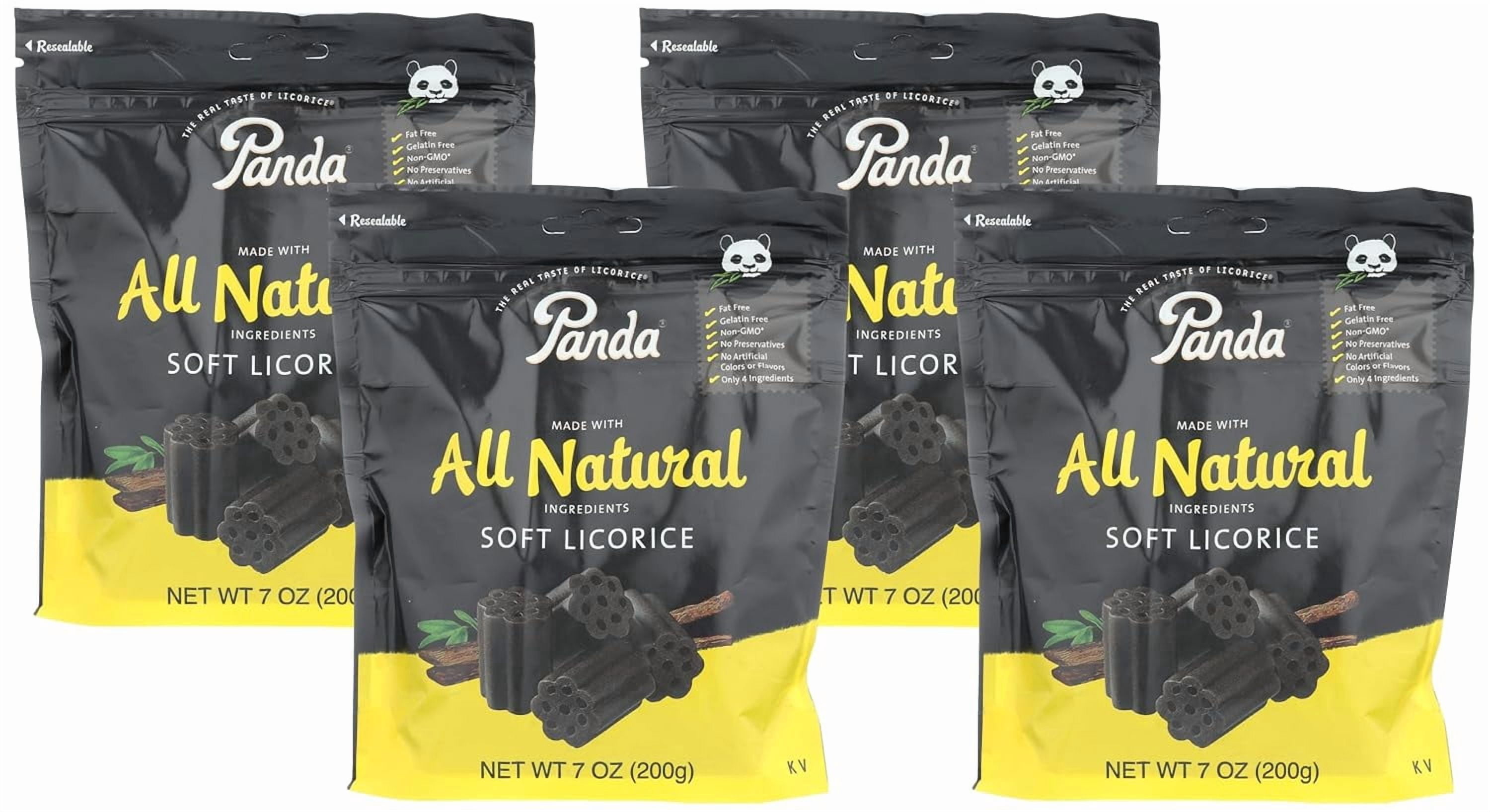 Panda All Natural Soft Licorice 7 oz Pack of 4