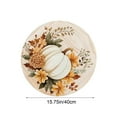 thumbnail image 3 of Fall Danhjin Fall Placemats, 15.7x15.7in Pumpkin Quilted Table Mats Fall Pattern, Heat Resistants Dining Table Mats for Kitchen Dinner Party Thanksgiving Christmas Home Holiday Decor, 3 of 6