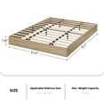 thumbnail image 7 of Kicctian Queen Wood Platform Bed Frame with Sturdy Wood Slat Support, No Box Spring Needed, Headboard-Free, Easy Assembly for Bedroom,Golden Tan Wood color, 7 of 7