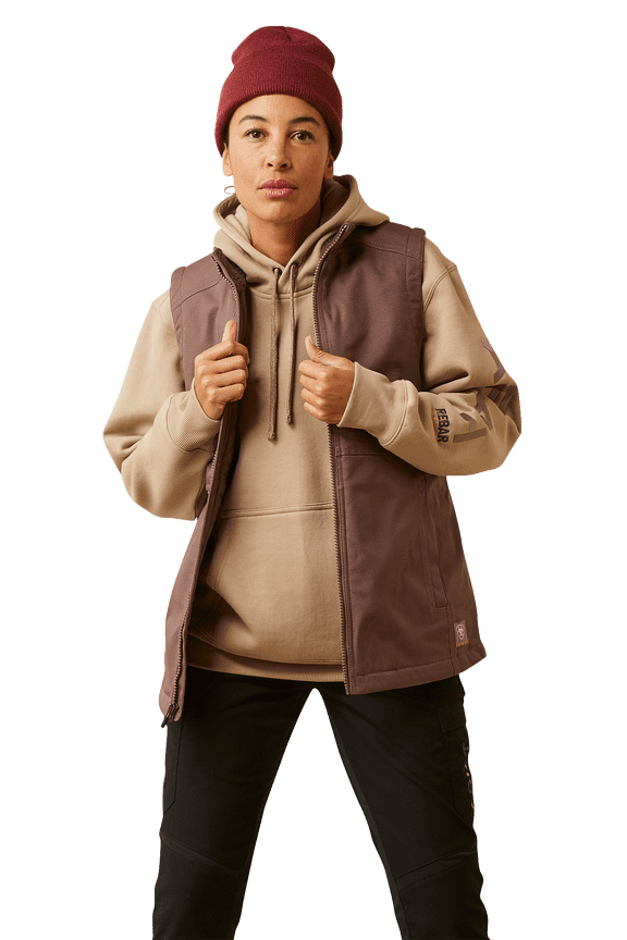 womens Rebar Duracanvas Insulated Vest Peppercorn L