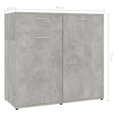 thumbnail image 4 of vidaXL Sideboard Concrete Grey 80x36x75 cm Engineered Wood, 4 of 5