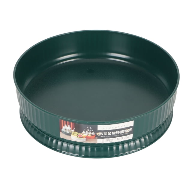 Bandeja giratoria de almacenamiento de cocina soporte organizador de especias giratorio de 360 grados estante de especias elegante y estable para el hogar verde
