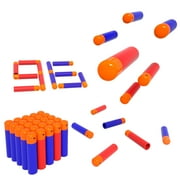 BOROLA 96PCS 9.5CM Hollow Warhead Soft Sponge Foam Filled Dart Bullet Compatible for Nerf Mega Series Blaster(Red+Blue)