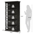 thumbnail image 2 of Finmind 71-inch Tall Bookshelf, 6-Tier Industrial Bookshelves and Bookcases, Freestanding Display Shelves for Living Room, Bedroom, All Black, 2 of 7