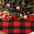thumbnail image 6 of LSLJS Christmas Tree Skirt Plaid & Embroidered Tree Skirt Plushs Soft Christmas Decorations for Xmas Tree Mat Party Holiday Indoor, 6 of 6