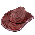 thumbnail image 6 of Light up LED Flashing Sequin Cowboy Hat (Pink) – Sparkly Glitter Cowgirl Hat for Disco, Birthday, Party by PartyGlowz, 6 of 7
