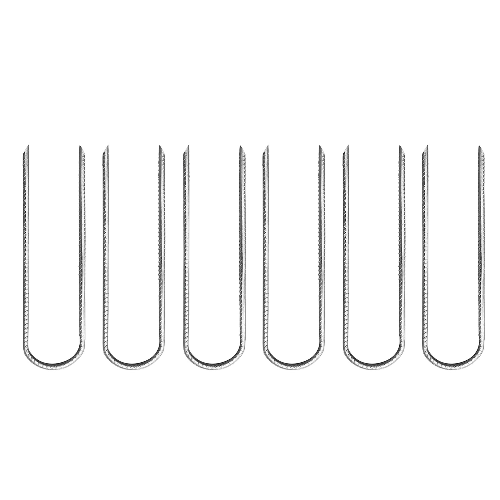 6pcs Ground Anchors Steel Fixing Tool Steel Ground Stakes Garden Stake Peg Resistant for Tents & Canopies