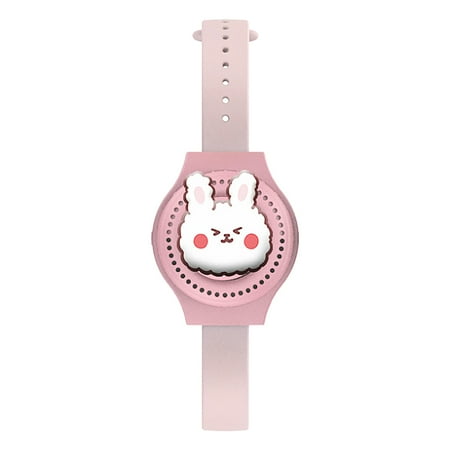 

Sehao Cartoon Watch Fan Usb Charging Portable Wrist Leafless Children S Fan Pink ABS
