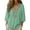 48# Light Green, variant on Embroidered Tops for Women 3/4 Sleeve Boho Cotton Linen Shirts Plus Size Peasant Gauze Blouses Casual Bohemian Shirts (L,Light Blue)