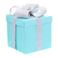 thumbnail image 3 of Cajas de regalo de Navidad, adornos navideños con cinta de raso, caja de regalo, caja de Navidad con tapa para cumpleaños, fiestas, bodas Azul, 3 of 8
