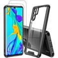 thumbnail image 1 of IBAOLE Huawei P30 Pro Étui avec Protecteur d'Écran, Étui de Téléphone Robuste Ultra Antichoc pour Huawei P30 Pro, Noir+noir Peut SLJ-LD Huawei P30 Pro Noir+noir, 1 of 7