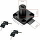 thumbnail image 2 of Cerraduras negras para cajones de escritorio con 4 llaves universales, tornillos de base cuadrada, cerradura de seguridad fija para muebles, puertas de muebles, buzones, vitrinas, 2 of 5