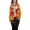 thumbnail image 2 of Junzan Lightweight Women'S Fashion Happy Thanksgiving Three Gnomes Printed Winter Fall Warm Scarves Scarf Shawl, 2 of 9