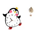thumbnail image 1 of Reloj de pared,Reloj de pared silencioso y decorativo que no hace tictac,Reloj de pared silencioso de pingüino pequeño Reloj de madera,Escultura de hojas,Estatua de hoja de metal Escultura de, 1 of 8