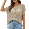 thumbnail image 2 of Nrmvnmi Womens Boat Neck Short Batwing Sleeve Blouse Pullover Knit Sweaters Off Shoulder Cute Tops for Women For Mothers day gifts, 2 of 7