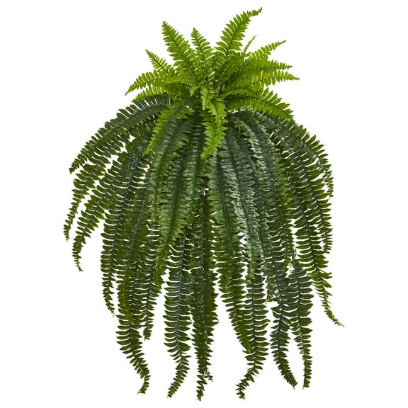 Nearly Natural Plastic 46" Green Boston Fern Artificial Plant