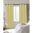 thumbnail image 4 of Yellow White Plaid Blackout Curtains for Bedroom Living Room Darkening Curtains 63 Inches Long Modern Retro Geometric Checkered Window Curtain 2 Panels Set Window Treatment Grommet Drapes 42"x63", 4 of 9