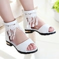 thumbnail image 5 of Eltusu Girls Dance Shoes, Princess High Heel Comfy PU Kids Dress Shoes White Size 4.5 T, 5 of 6