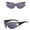 Black, variant on Daily Use Glasses Unisex Rimless Star Wrap Around Sunglasses Y2K Millennium Retro Fashion PC Eyewear for Men Women