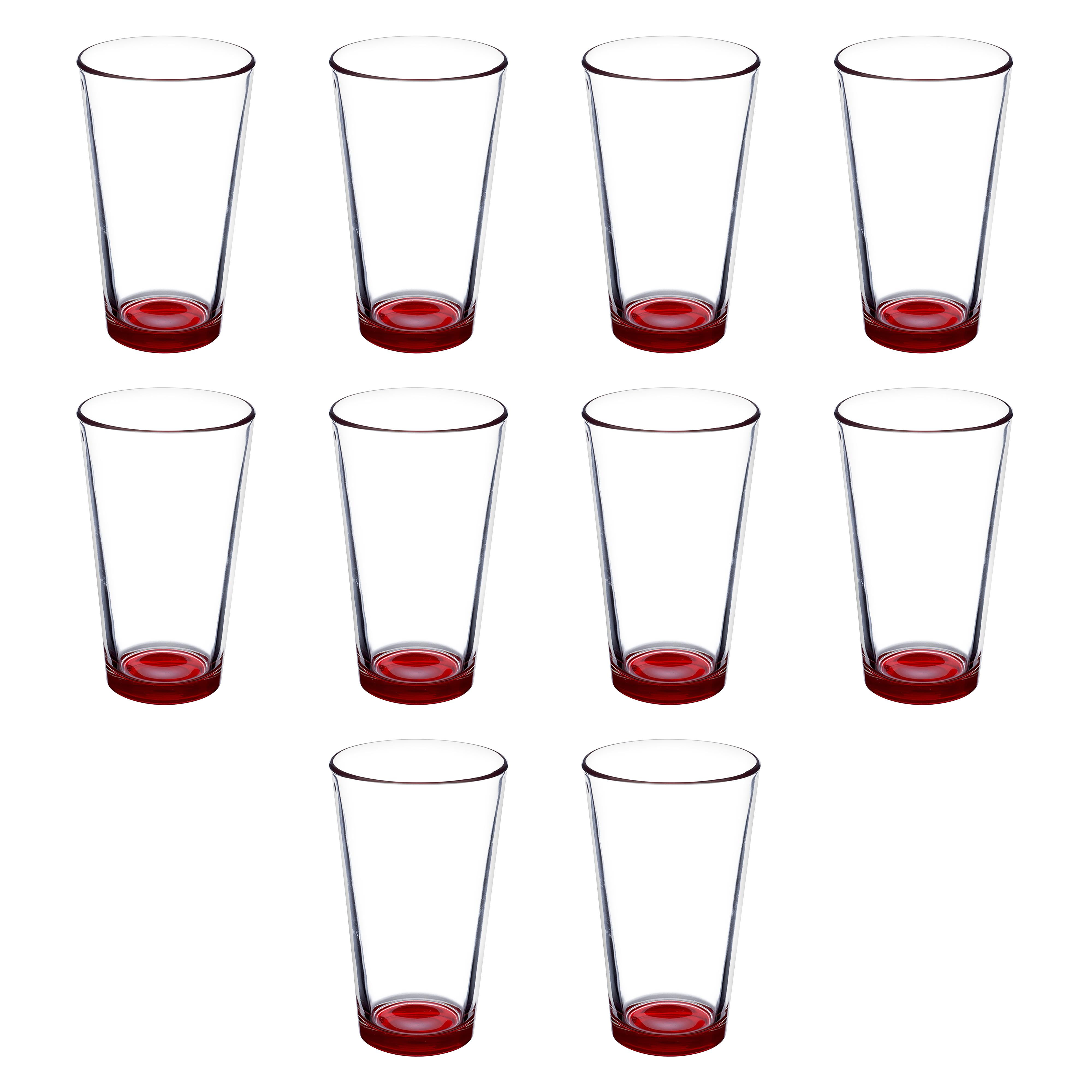 Beer Glasses 16 oz. Set of 10, Bulk Pack Pint, Groomsmen gifts