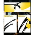 thumbnail image 6 of Joopin Night Driving Glasses UV400 Protection Wrap Around Night Vision Lens Glasses for Men Women Fishing Driving, 6 of 8